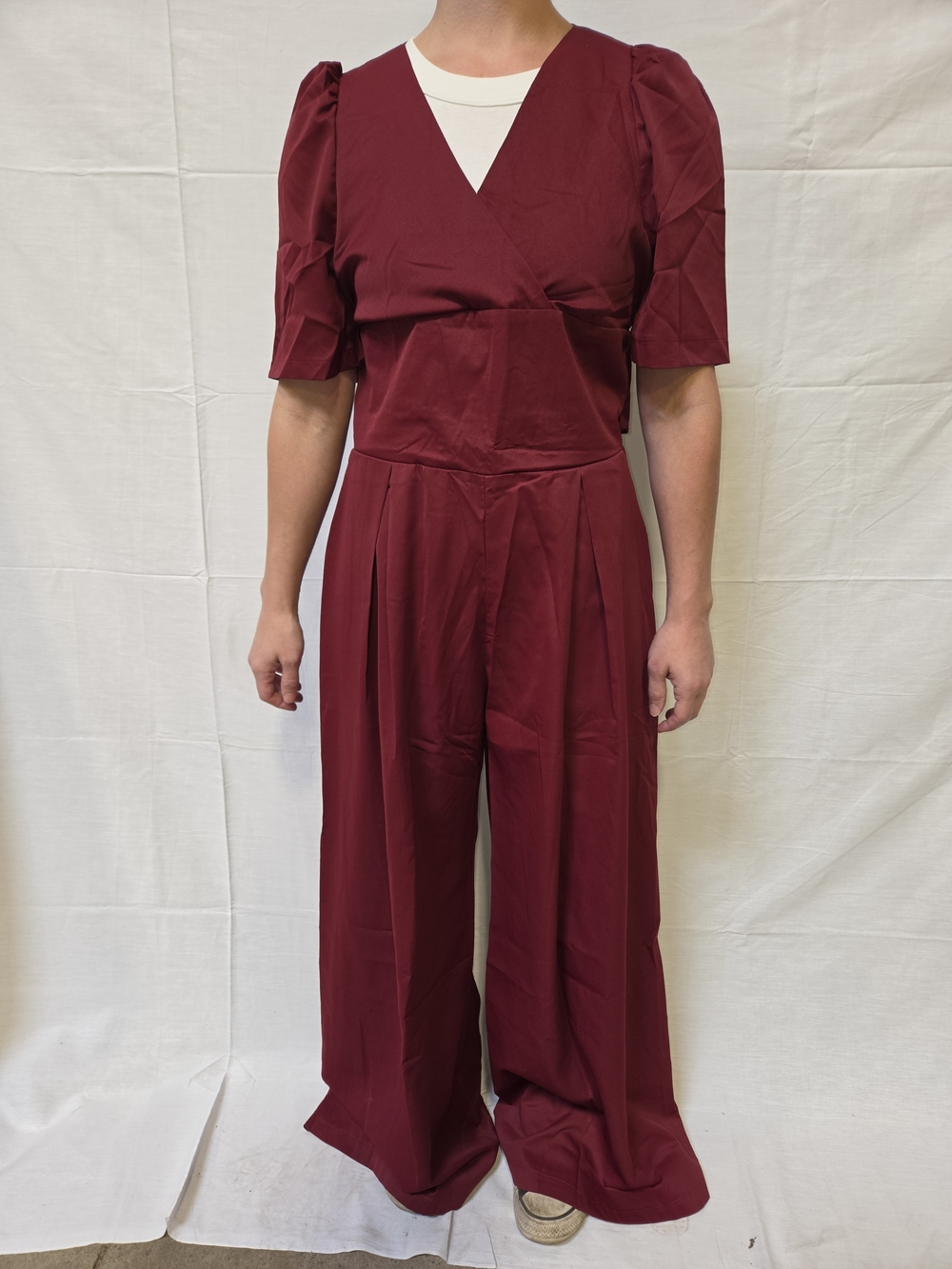 Burgundy Wide Leg Jumpsuit NWT